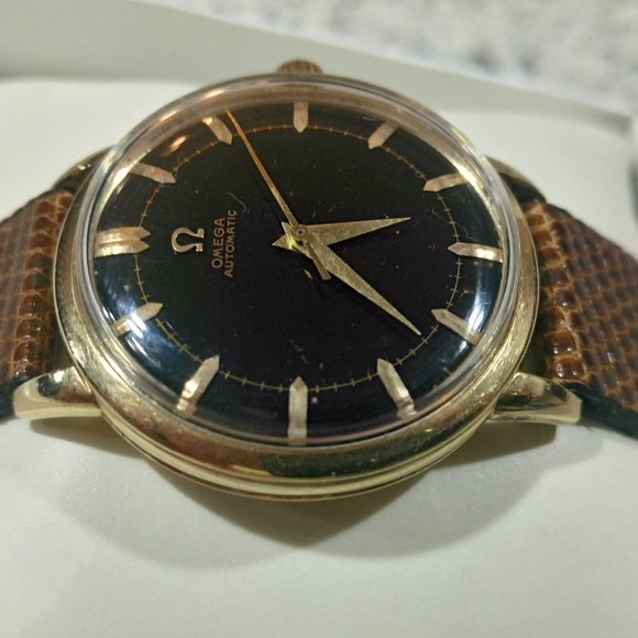 RARE 50's Omega Bumper Automatic 14K Gold Watch - Picture 7 of 8
